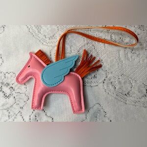 Pink and Blue Winged Horse Bag Charm